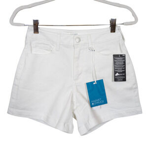 MARKET & SPRUCE Stitch Fix White Dylan High Rise Garment Dye Short Women's 2